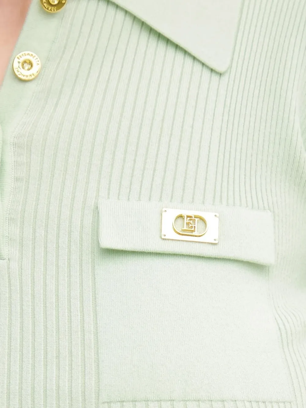 Elisabetta Franchi Ribgebreid poloshirt 124