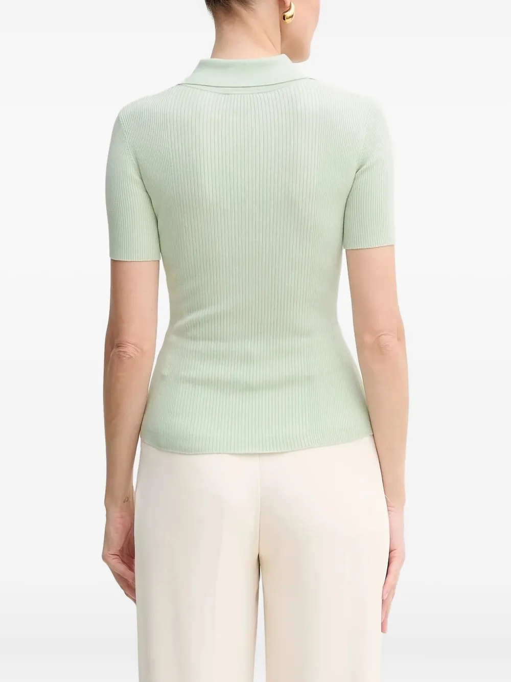 Elisabetta Franchi Ribgebreid poloshirt - 124