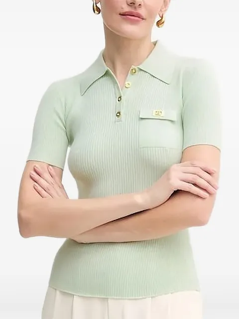 Elisabetta Franchi ribbed-knit polo shirt