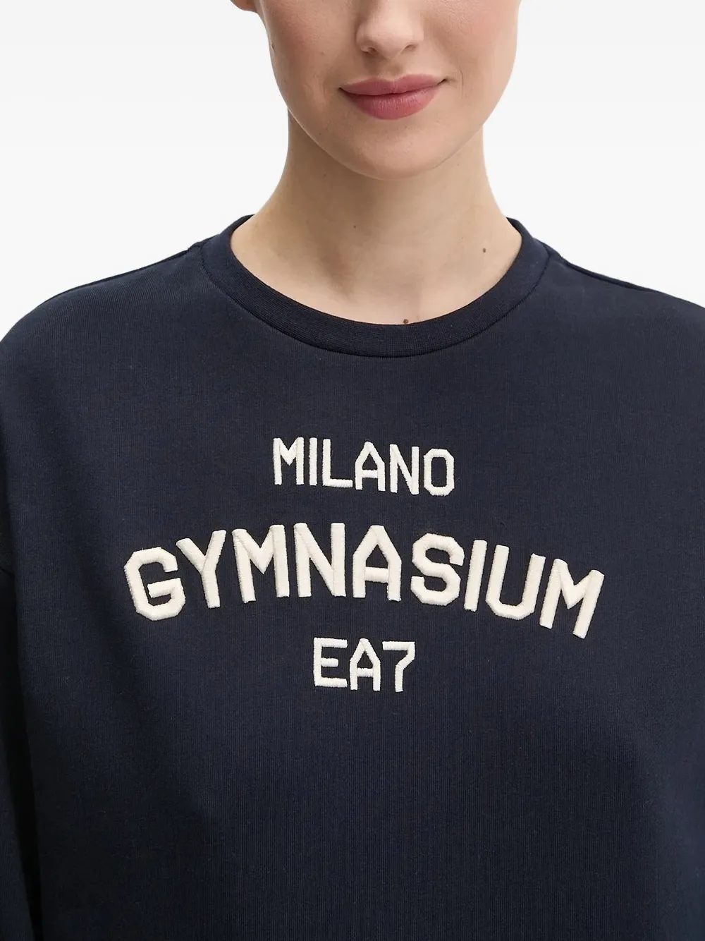 Ea7 Emporio Armani logo-embroidered track suit Blauw