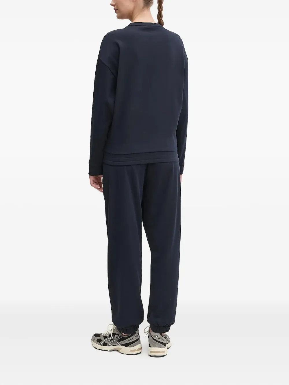 Ea7 Emporio Armani logo-embroidered track suit Blauw