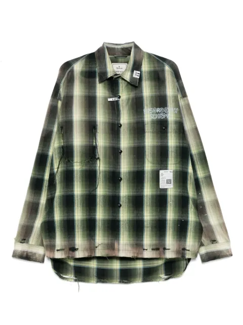 Maison MIHARA YASUHIRO camisa con cuadros estampados