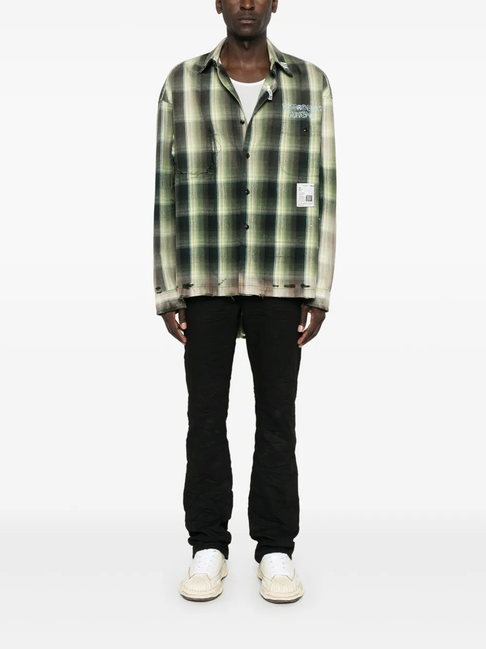 Maison MIHARA YASUHIRO checked shirt - Groen
