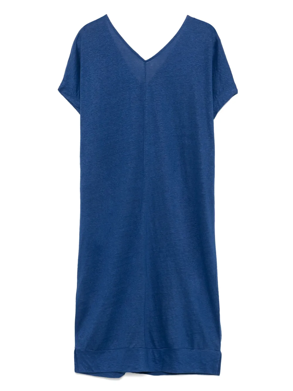 Majestic Filatures Jurk met V-hals - Blauw