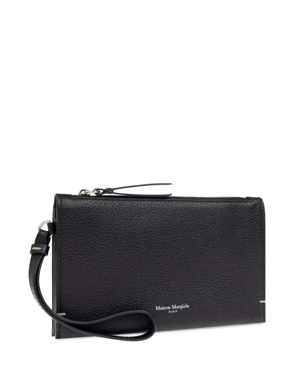 Maison Margiela Four Stitch leren clutch Zwart
