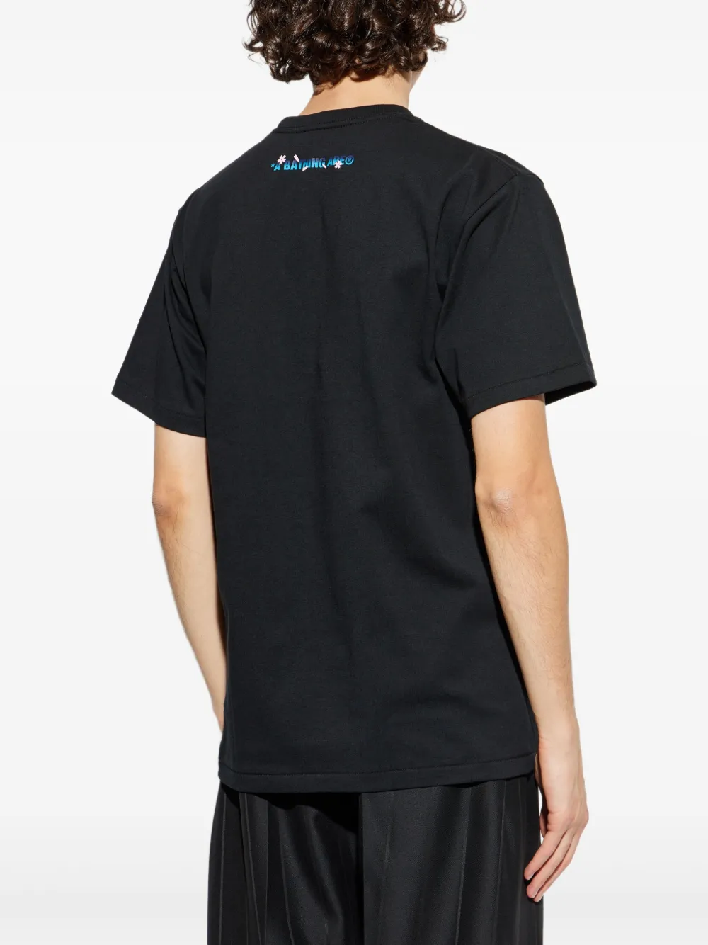 A BATHING APE T-shirt met logoprint Zwart