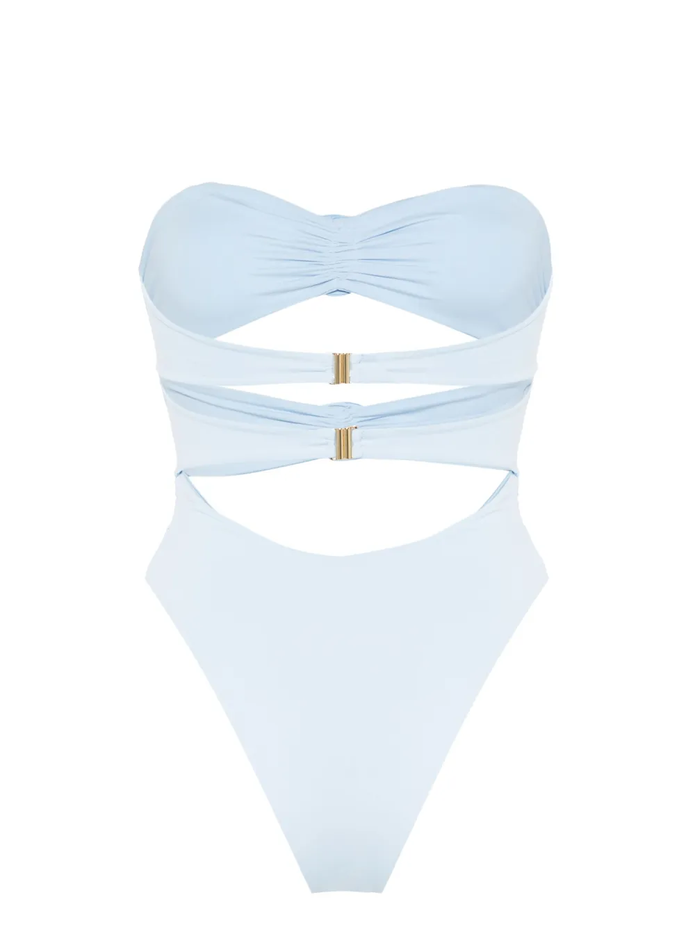 La Reveche Badpak met bloemdetail Blauw