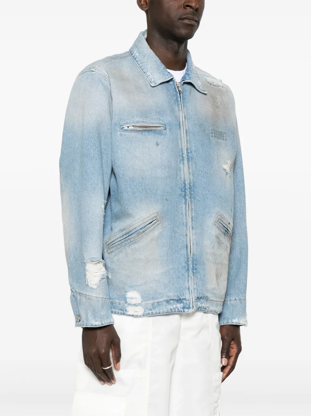 MM6 Maison Margiela Denim jack Blauw