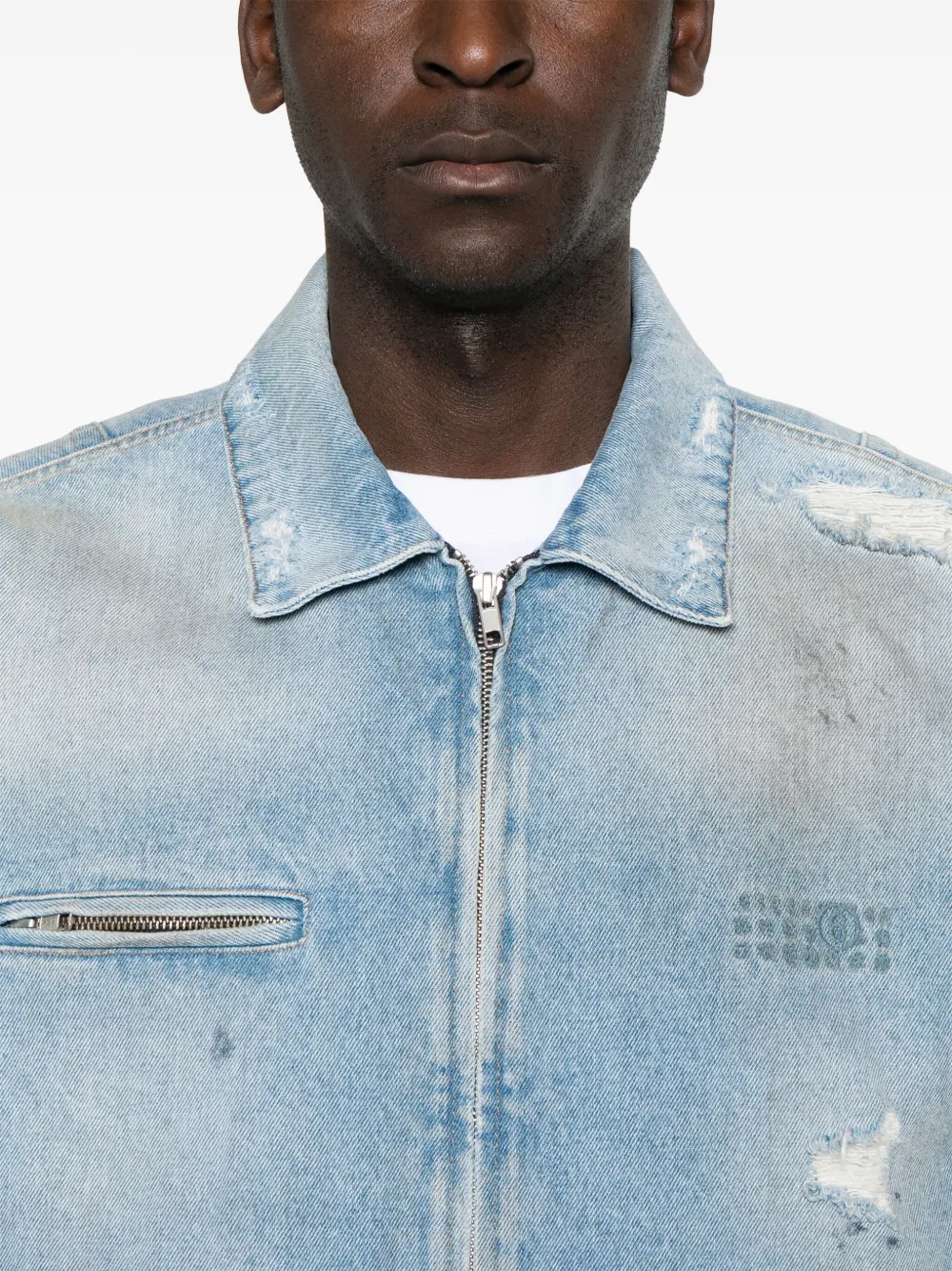 MM6 Maison Margiela Denim jack Blauw