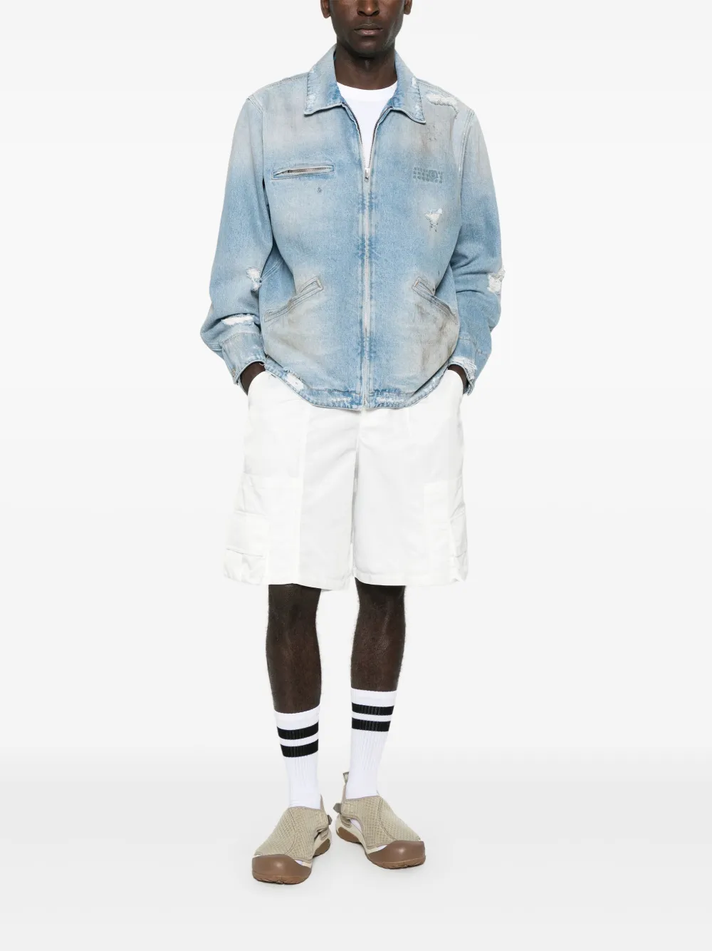 MM6 Maison Margiela Denim jack Blauw