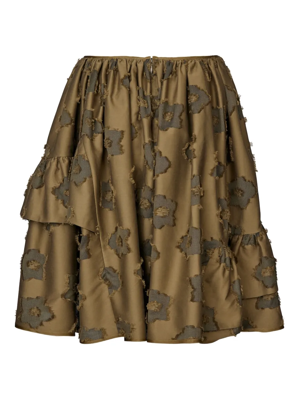 Cecilie Bahnsen Vanilla floral-embroidered skirt - Groen