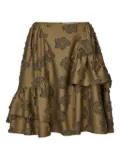 Cecilie Bahnsen Vanilla floral-embroidered skirt - Green