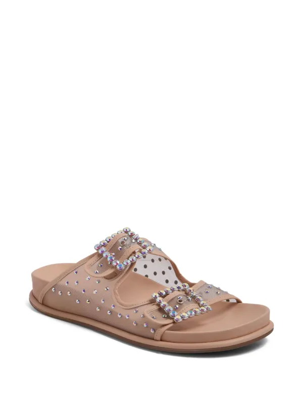 Le Silla crystal-embellished Slides | Neutrals | FARFETCH CH