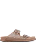 Le Silla crystal-embellished slides - Neutrals