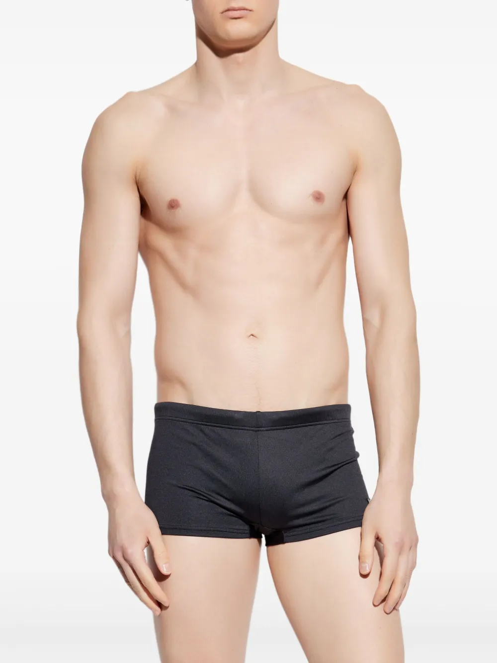 Emporio Armani Zwembroek met logopatch Zwart