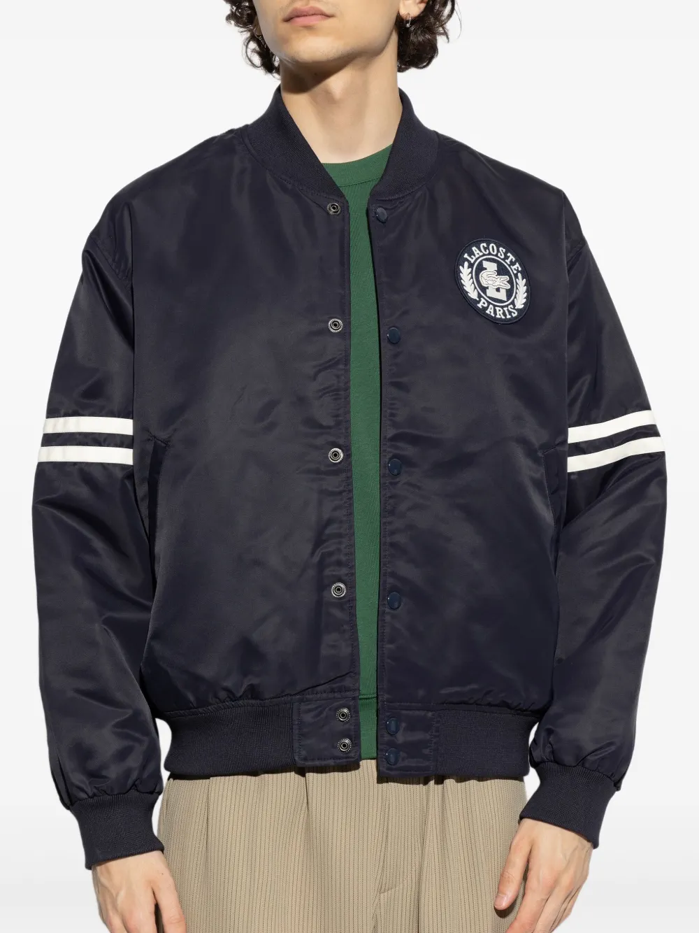 Lacoste Bomberjack met logo Blauw