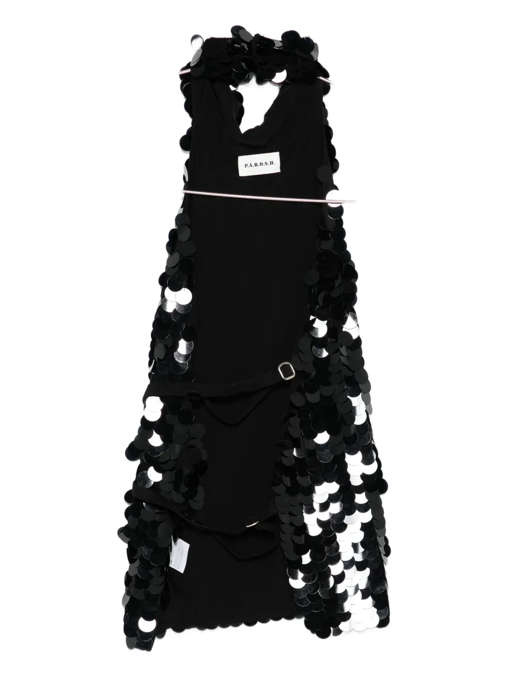 P.A.R.O.S.H. sequin-embellished halterneck top Zwart