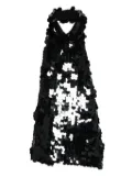 P.A.R.O.S.H. sequin-embellished halterneck top - Black