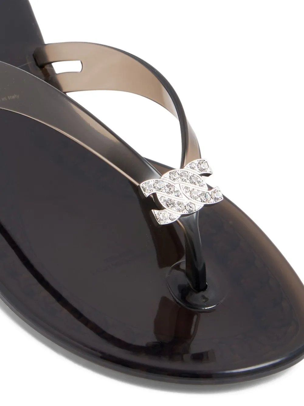 Casadei jelly flip flops Black