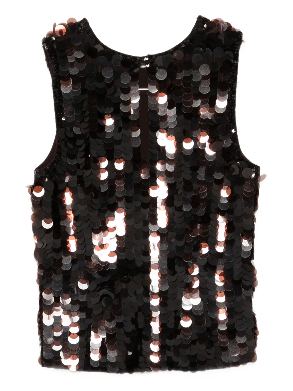 P.A.R.O.S.H. Top met pailletten Bruin