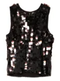 P.A.R.O.S.H. sequin sleeveless top - Brown