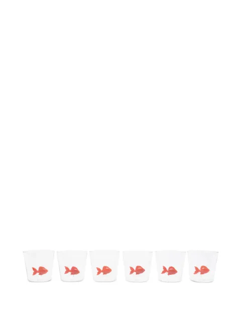 Ichendorf Milano Tumbler Red Fish glasses (set of six)
