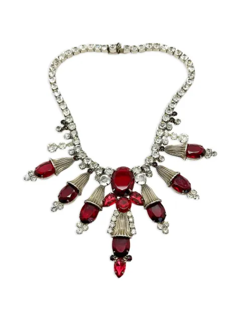 Jennifer Gibson Jewellery 1960s Ruby Glass collar necklace