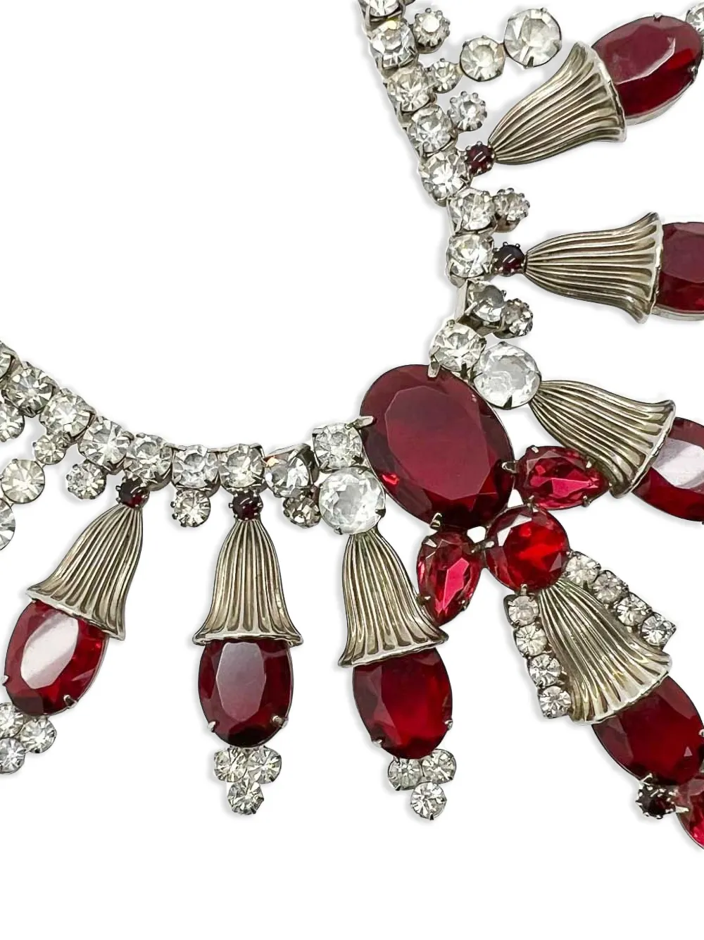 Jennifer Gibson Jewellery 1960s Ruby Glass collar necklace | Image 2