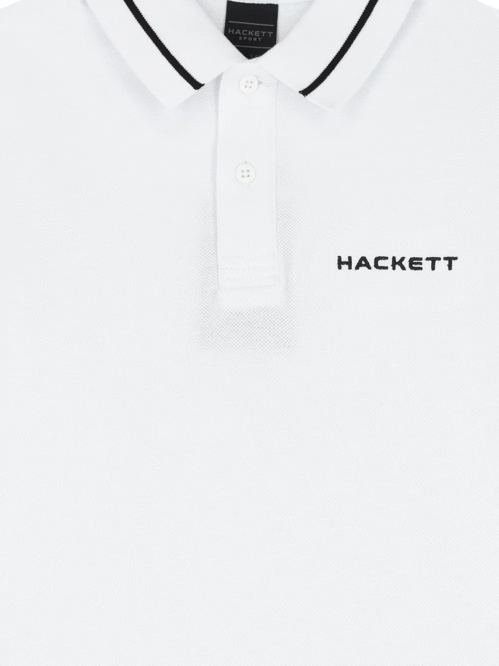 Hackett Kids Katoenen poloshirt met logo Wit