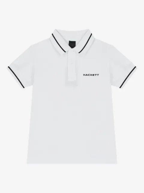 Hackett Kids قميص بولو قطن بشعار الماركة