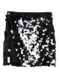 P.A.R.O.S.H. sequin-embellished mini skirt - Black