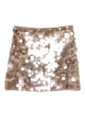 P.A.R.O.S.H. sequin-embellished mini skirt - Neutrals
