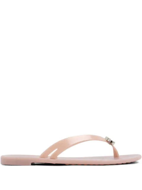 Casadei Jelly embellished thong flip flops