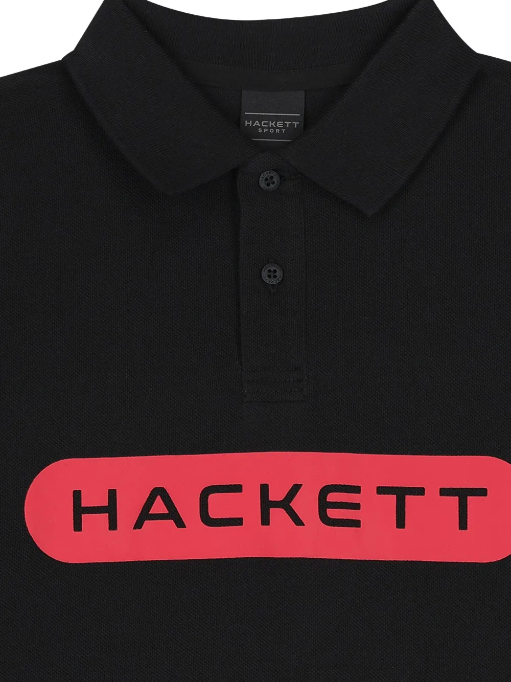 Hackett Kids Katoenen poloshirt met logo Zwart