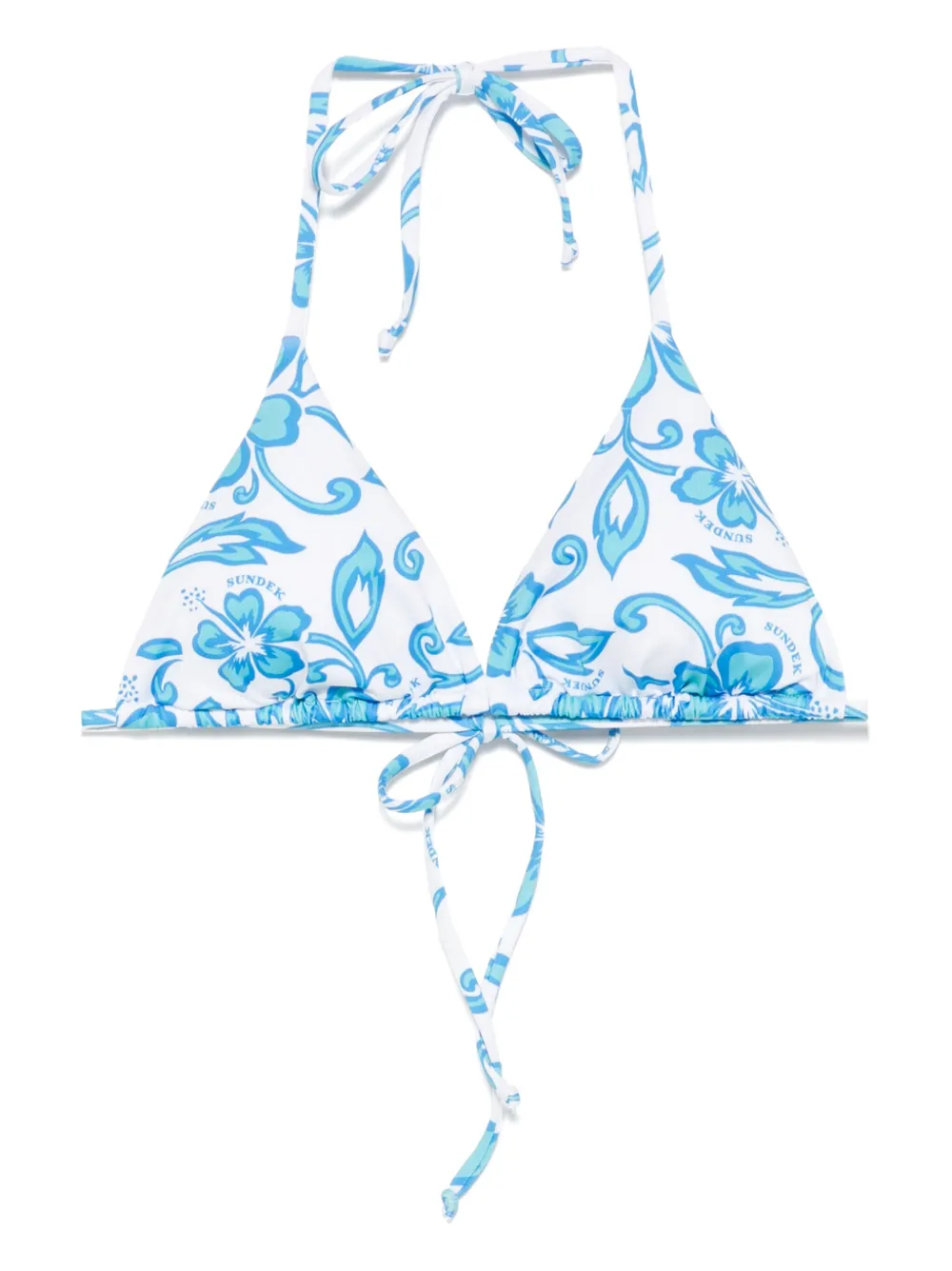 Sundek floral-print bikini top - ホワイト Sundek floral-print bikini top - ホワイト