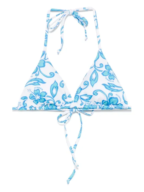 Sundek floral-print bikini top 