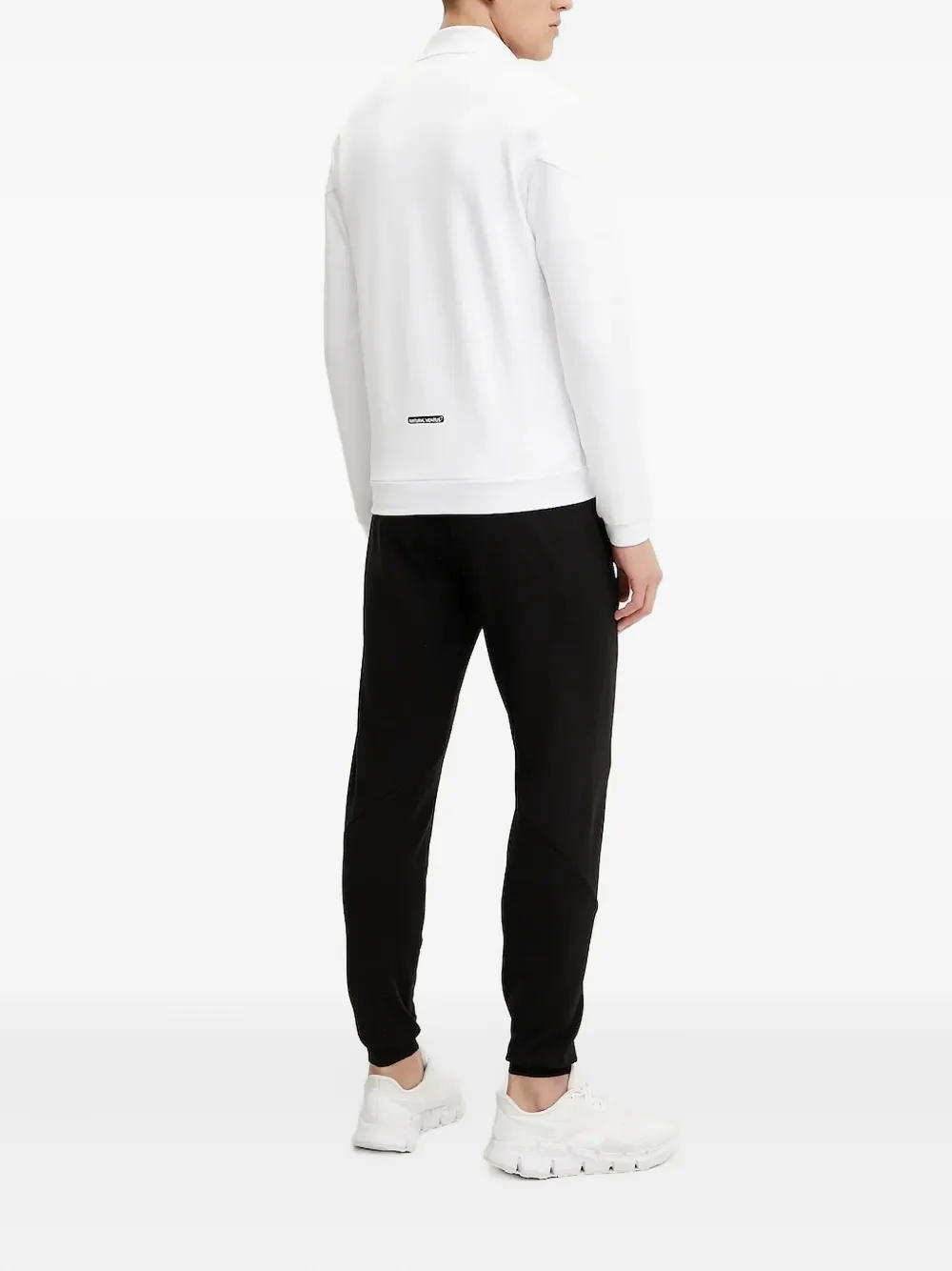 Ea7 Emporio Armani logo-print zip-up sweatshirt - Wit