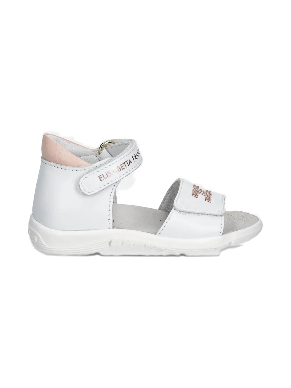 Elisabetta Franchi crystal-embellished leather sandals White