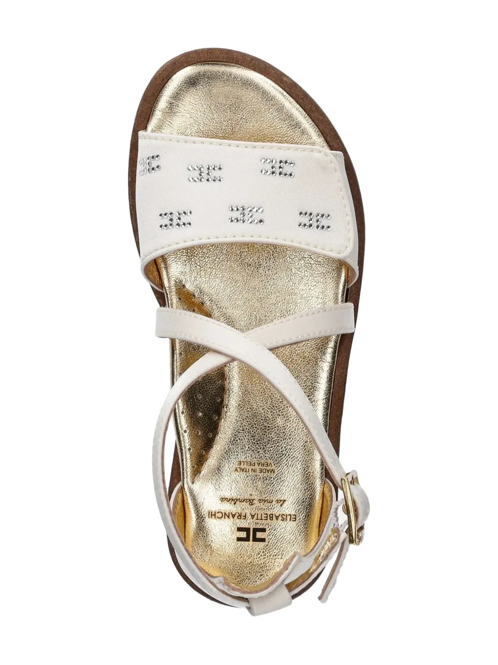 Elisabetta Franchi Buckle-fastening Embellished Sandals In White