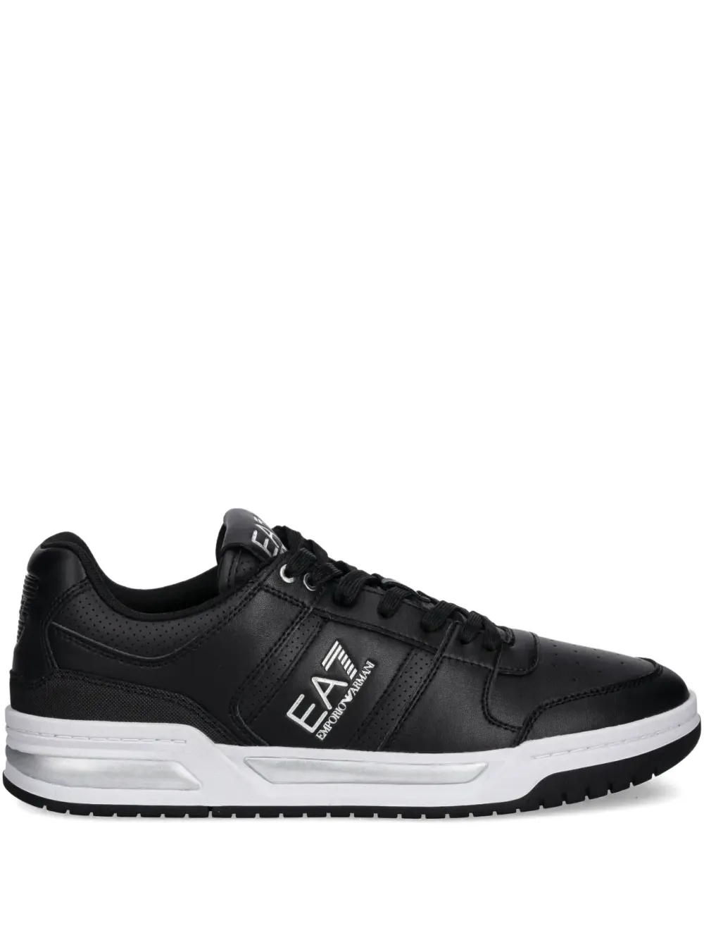 Ea7 Emporio Armani leather sneakers Black