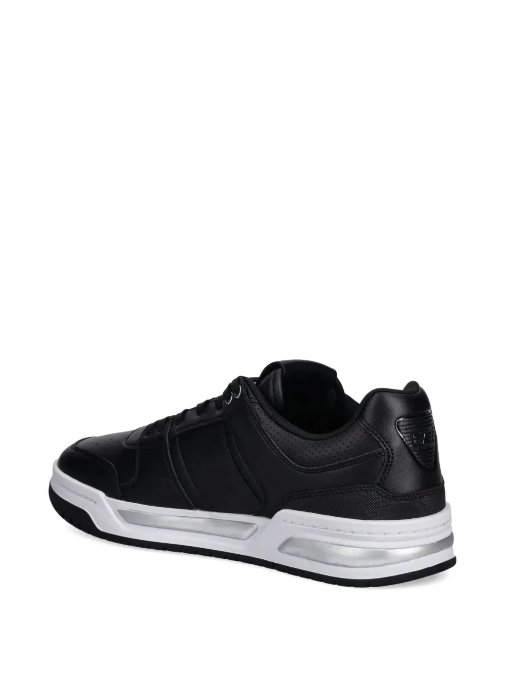 Ea7 Emporio Armani leather sneakers Black