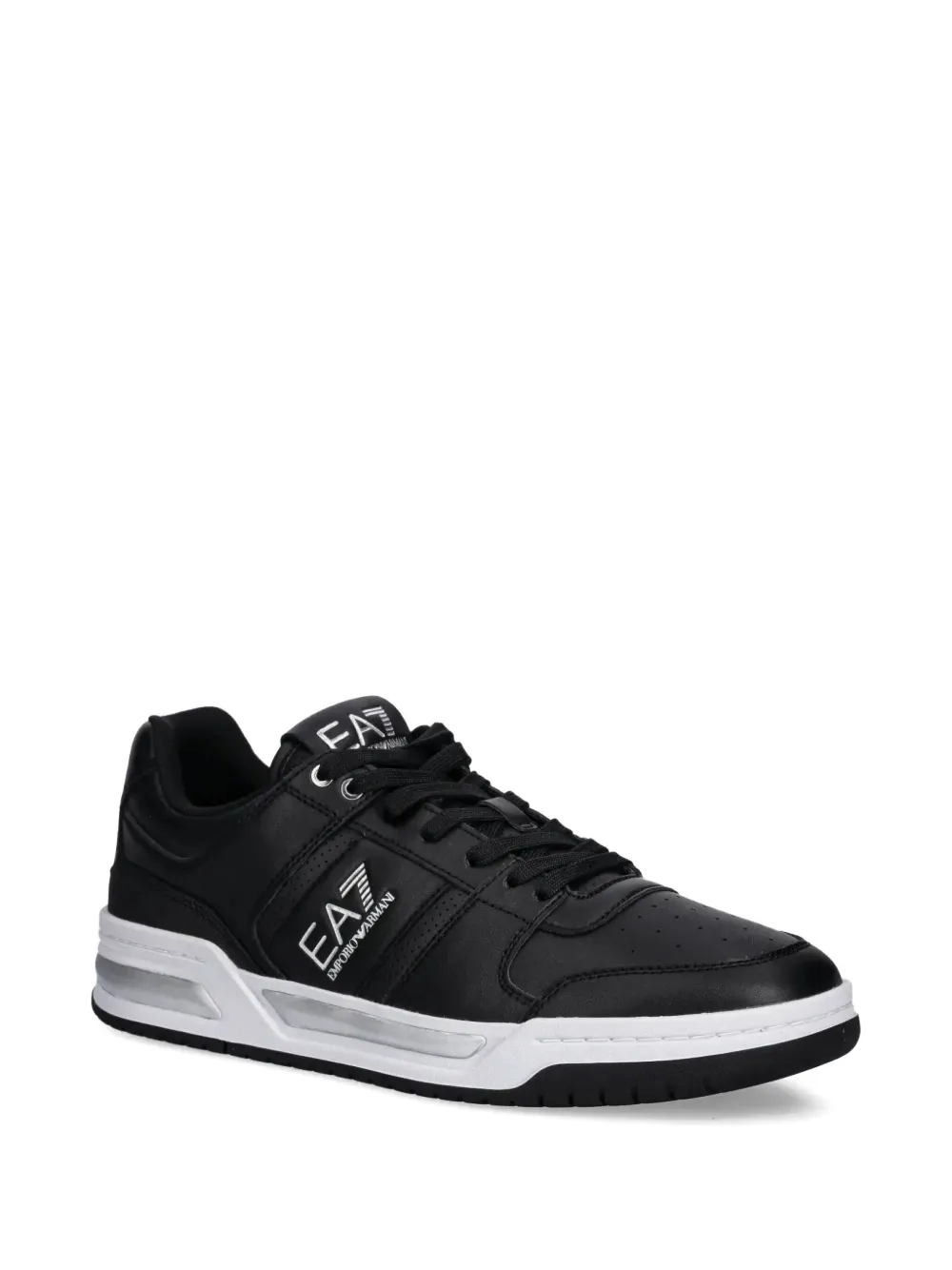Ea7 Emporio Armani leather sneakers Black