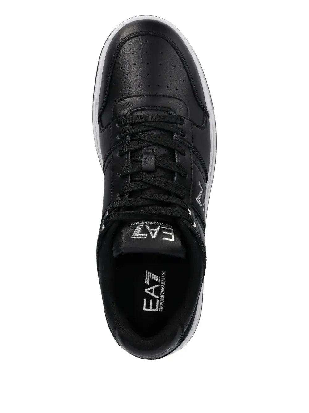 Ea7 Emporio Armani leather sneakers Black