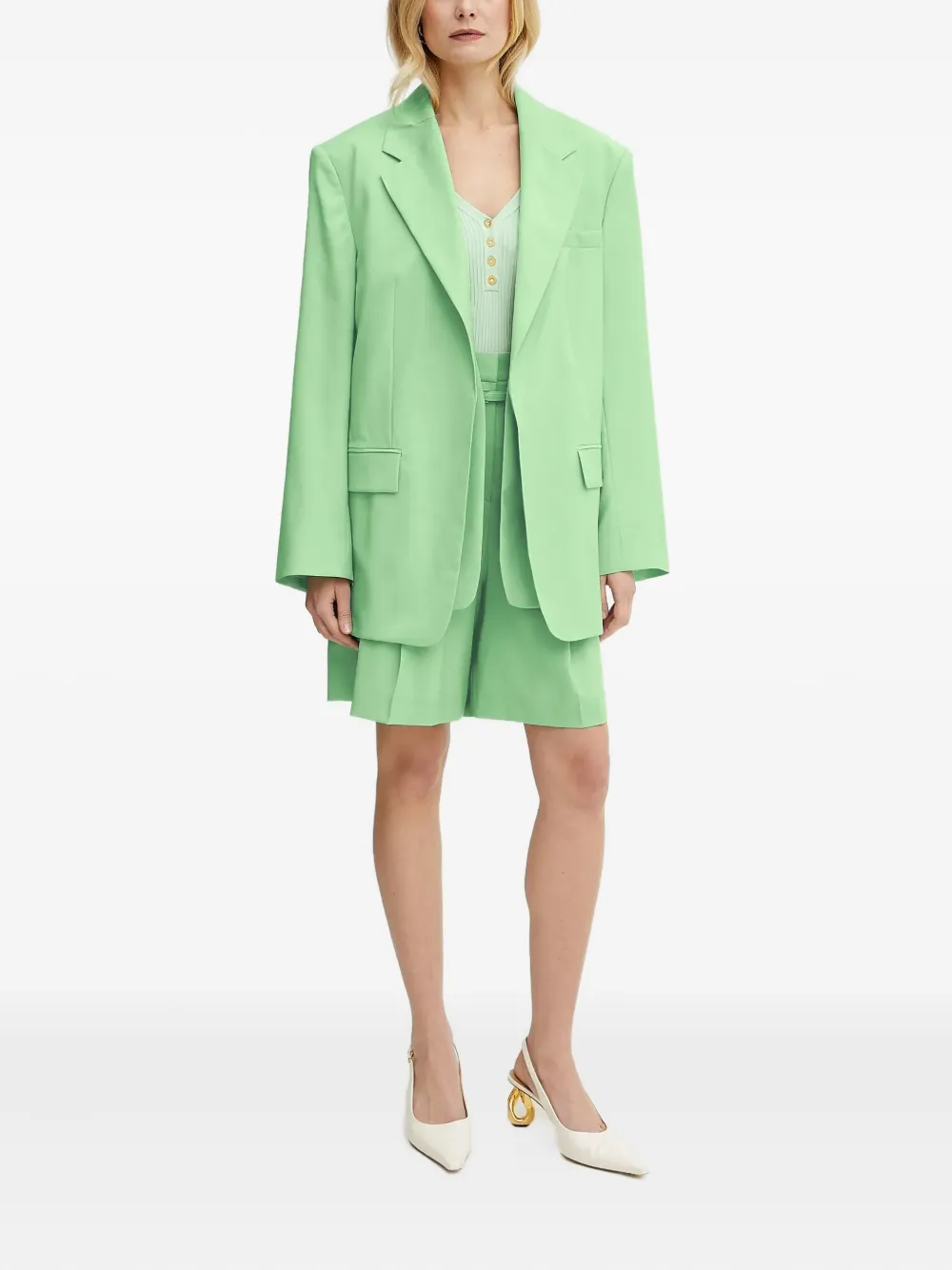 Elisabetta Franchi ribbed V-neck buttoned sweater | Knitted Sweaters | Image 2