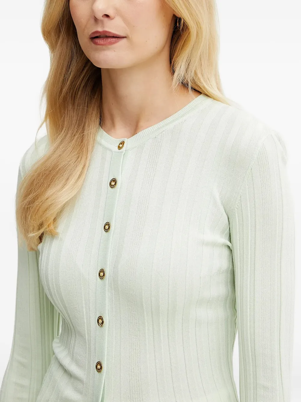 Elisabetta Franchi Geribbeld vest Groen