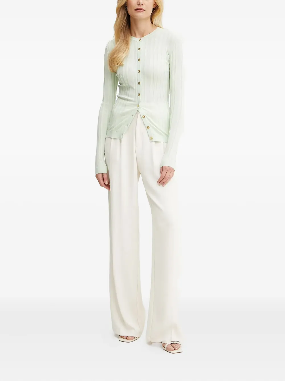 Elisabetta Franchi Geribbeld vest Groen
