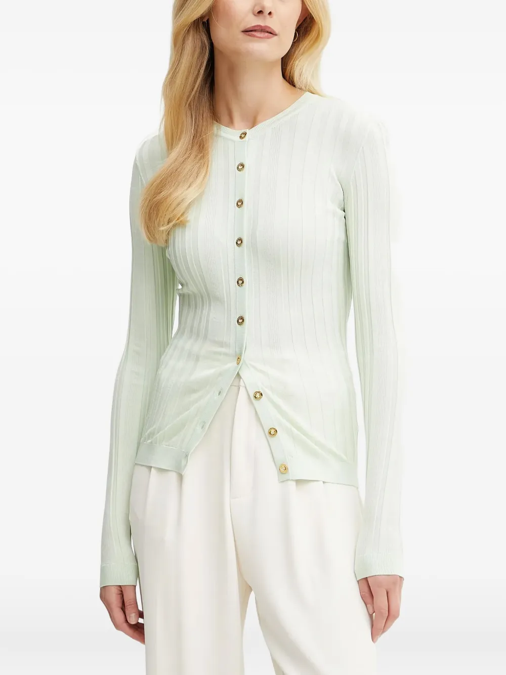 Elisabetta Franchi Geribbeld vest Groen