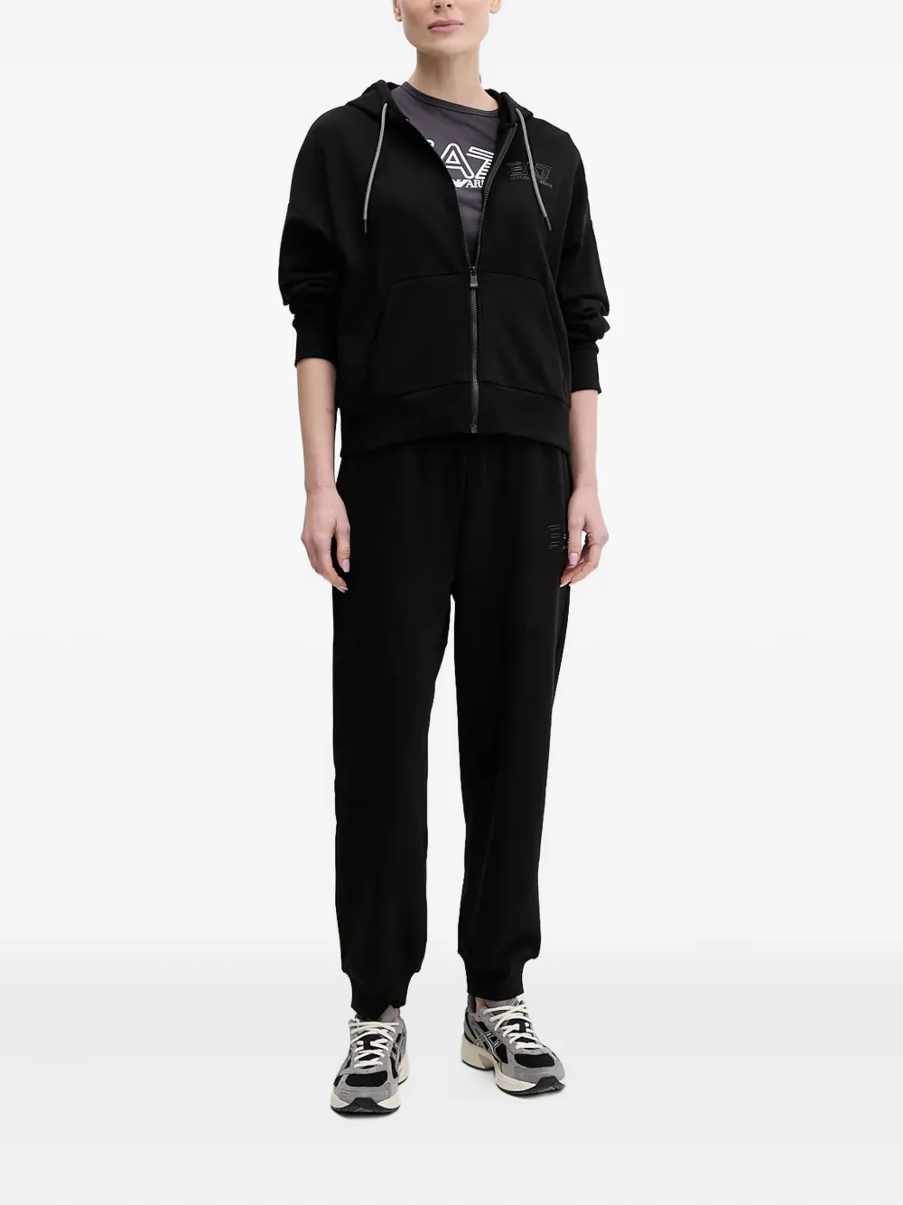 Ea7 Emporio Armani Visibility logo-print tracksuit - Zwart