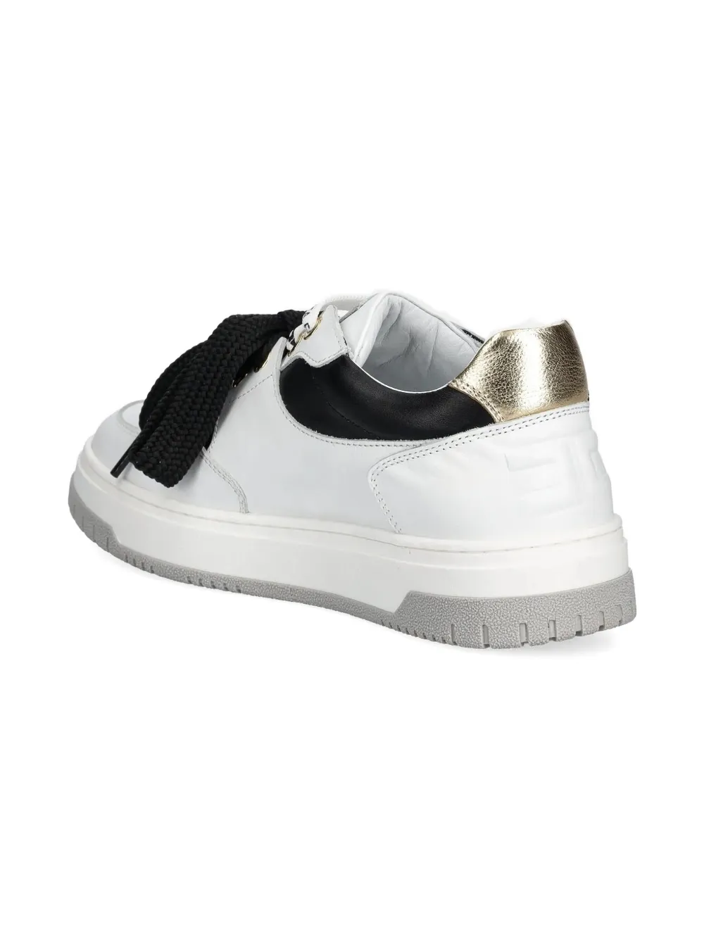 Elisabetta Franchi Leather Logo-embossed Sneakers In White