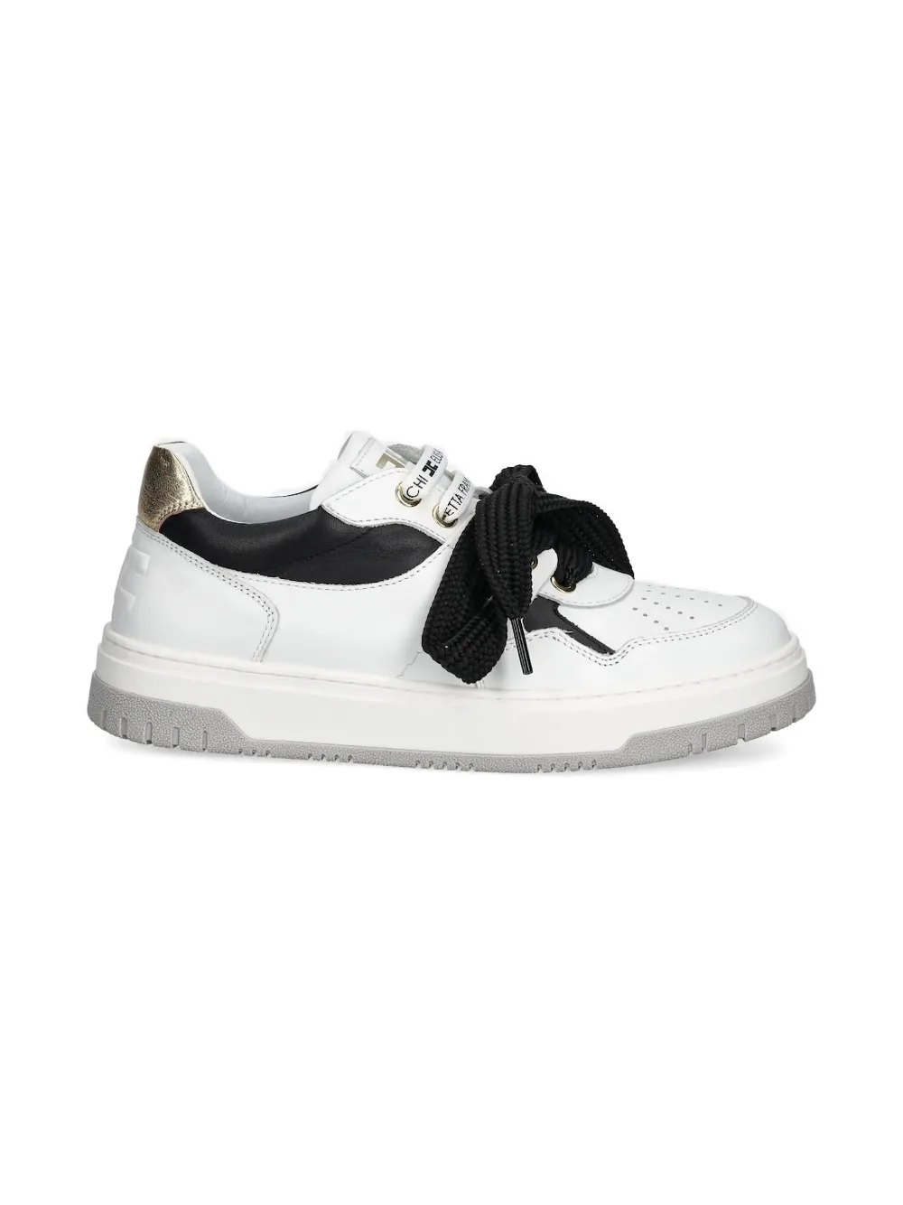 Elisabetta Franchi leather logo-embossed sneakers | White | Image 1